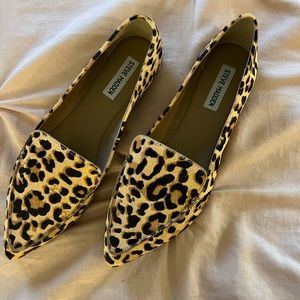 Cheetah print slip ons